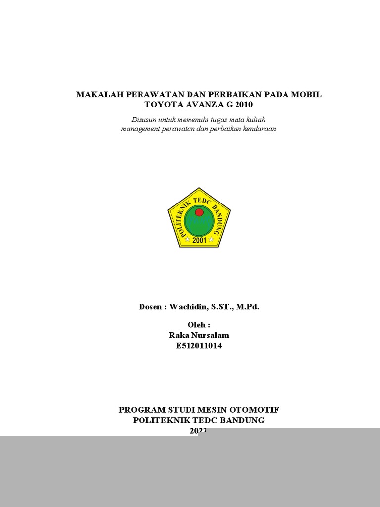 Tips perawatan mobil Toyota Avanza E CVT